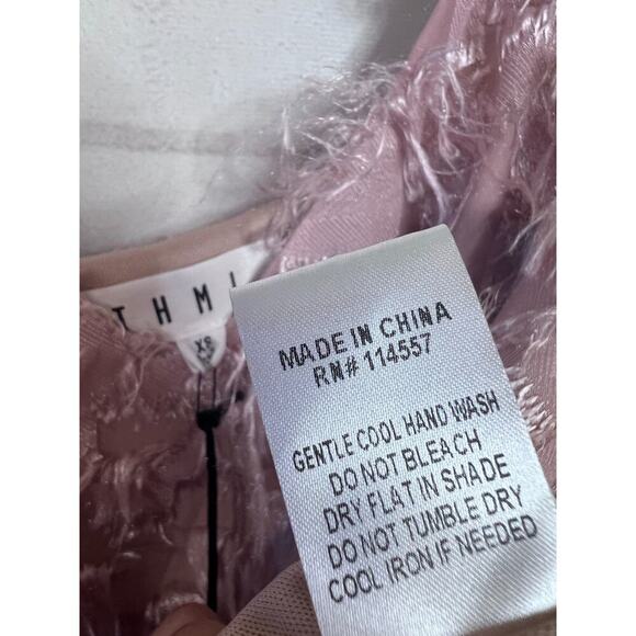 THML Light Pink Tank Black Adjustable Straps Size XS NWT - Picture 3 of 6